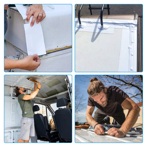 RV Sealant Tape, Roof Patch Repair Tape, Waterproof Leak Tape for RV punctures, Boat Sealing, Camper, Awning, Canopy, Tents, Tarpaulin and Greenhouse